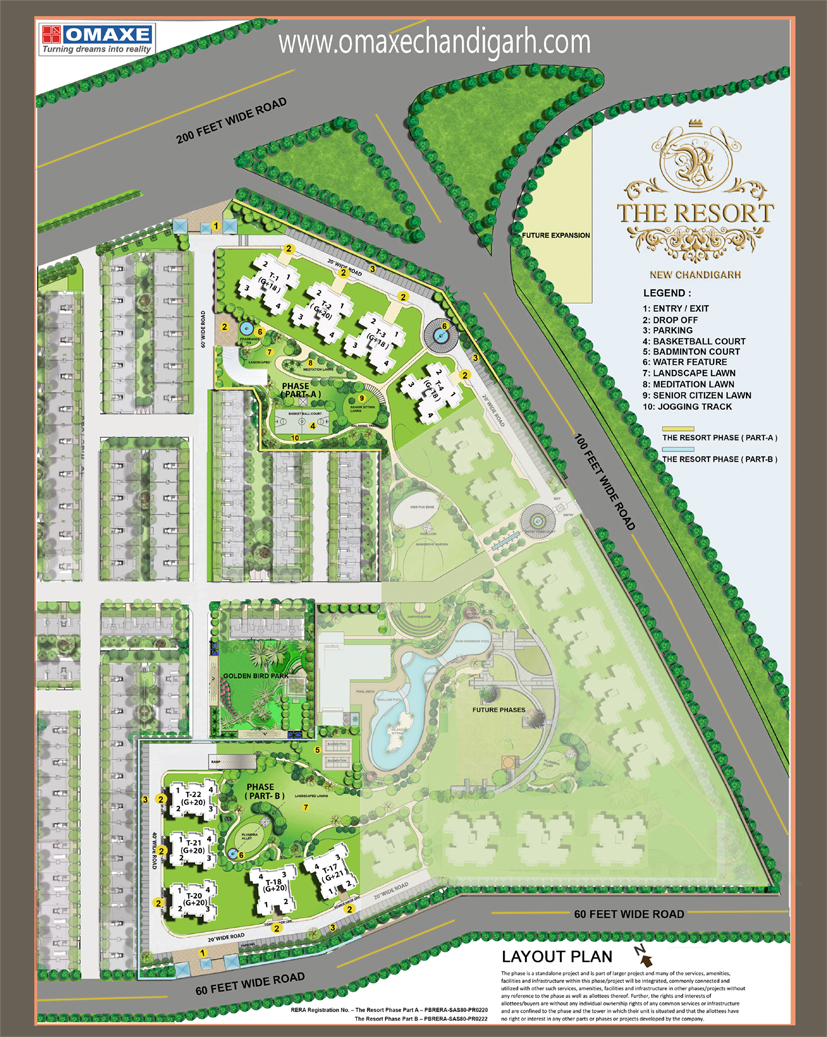 Omaxe The Resort Flats Location Map Mullanpur New Chandigarh